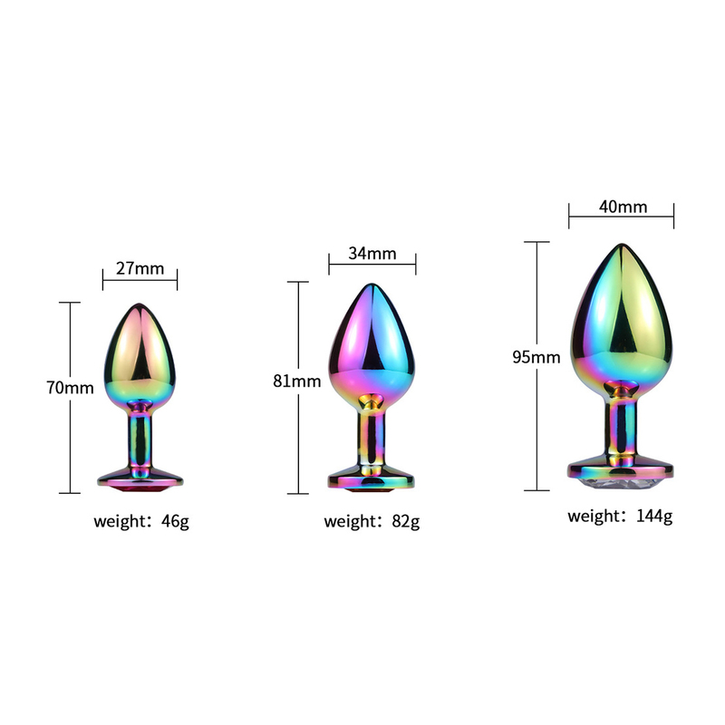 (image for) Colorful Stainless Steel Jewelry Butt Plug