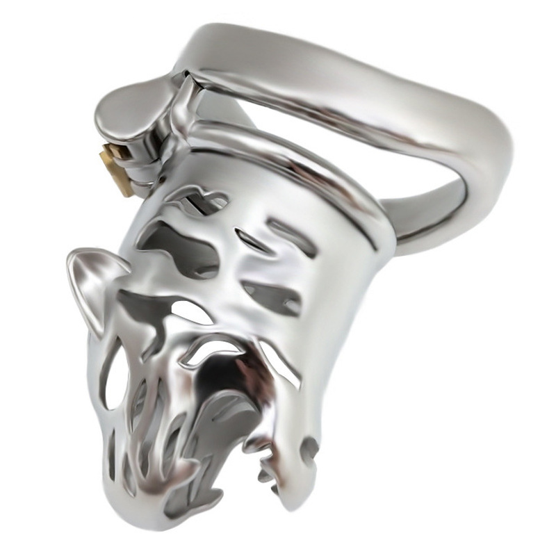 (image for) Tiger Head Bend Ring Cock Cage - Long