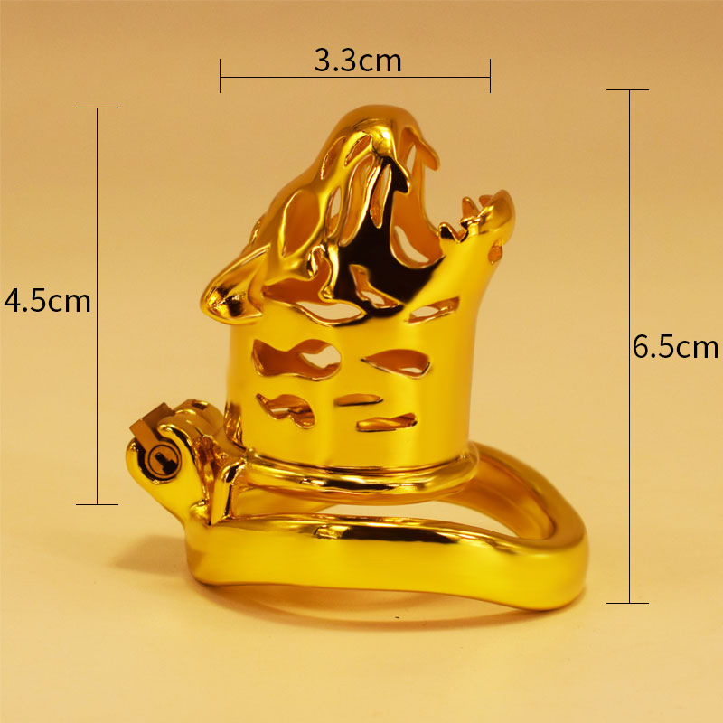 (image for) Tiger Head Bend Ring Cock Cage - Long