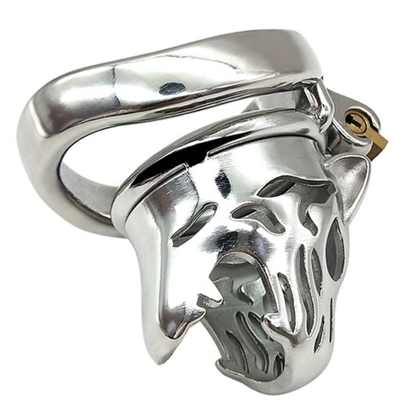 (image for) Tiger Head Bend Ring Steel Cock Cage