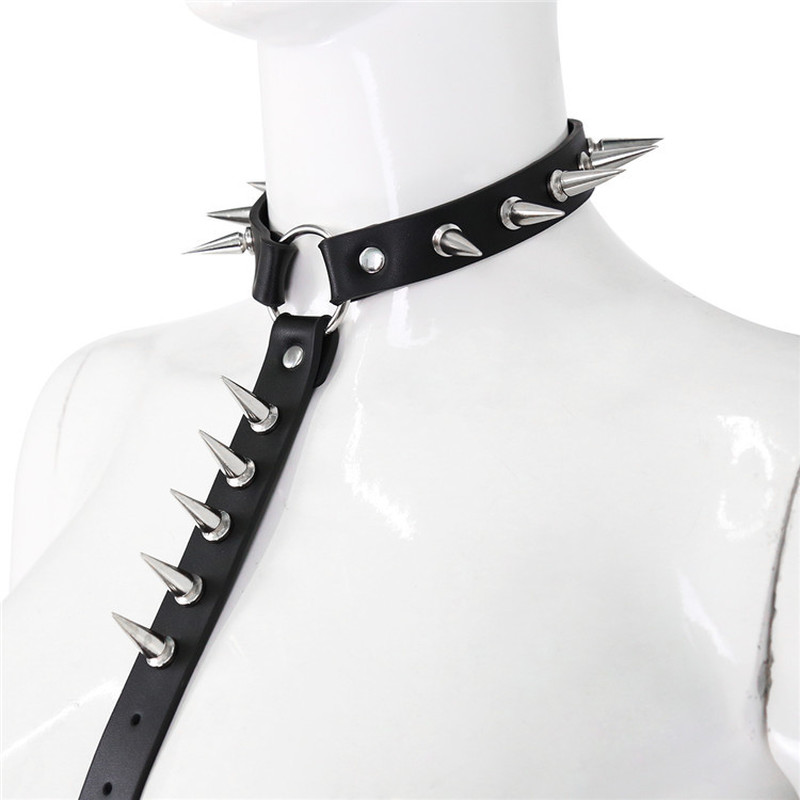 (image for) Spike Nail Collar to Waist Harness