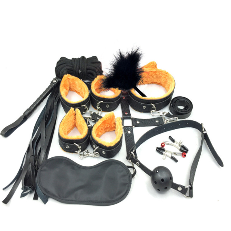 (image for) Litchi Pattern 10 Pcs Plush Bondage Kit