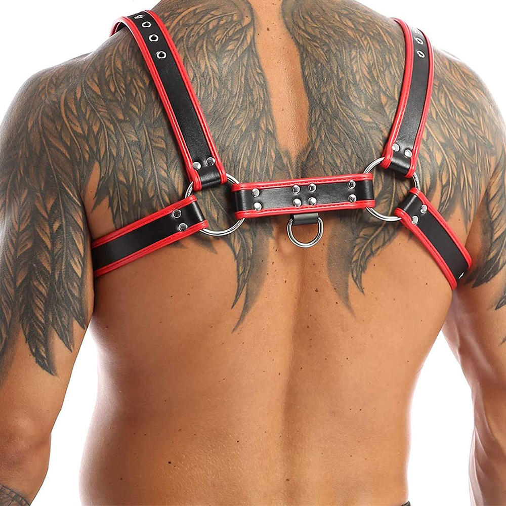 (image for) Black With Red Edge Chest Harness