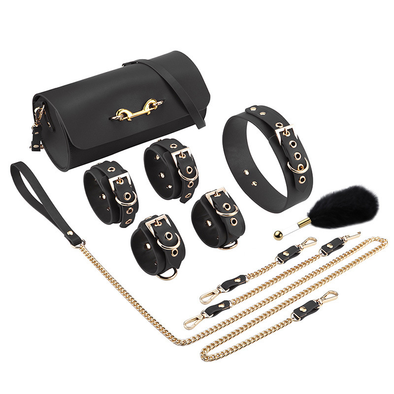 (image for) Real Leather Bondage Kit With Satchel