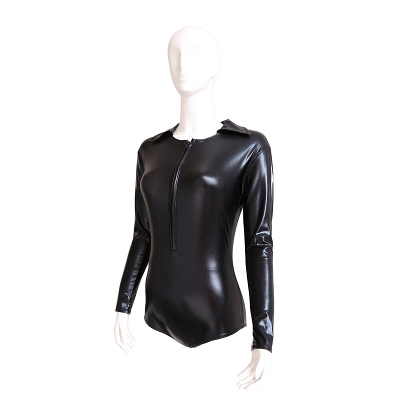 (image for) Black Ultra-Shine PVC Mini Dress