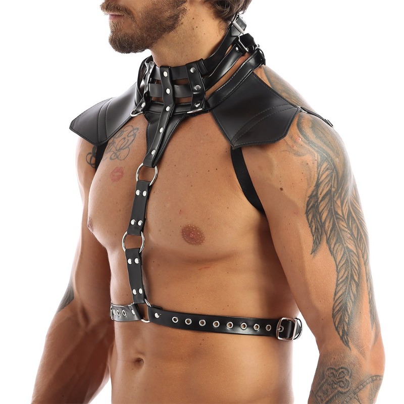 (image for) Men's Faux Leather Halter