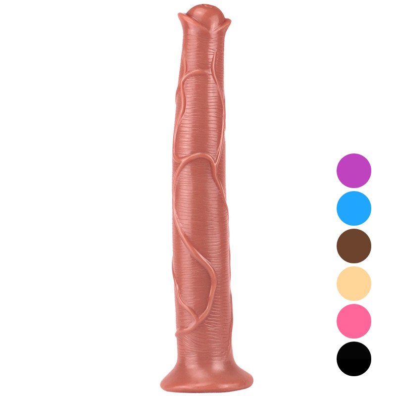 Realistic Colorful 16.9"/43 cm Dildo - Elephant