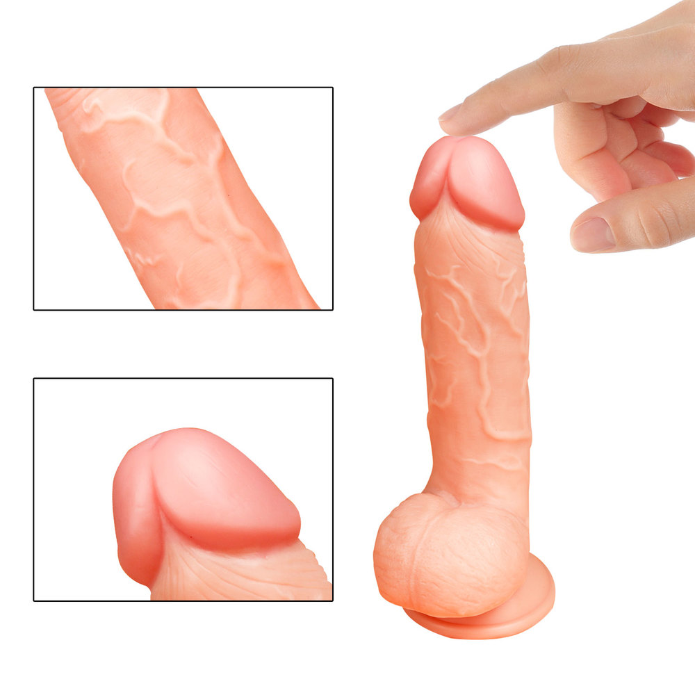 (image for) Lifelike PVC 9.3/23.5 cm Dildo - Clove
