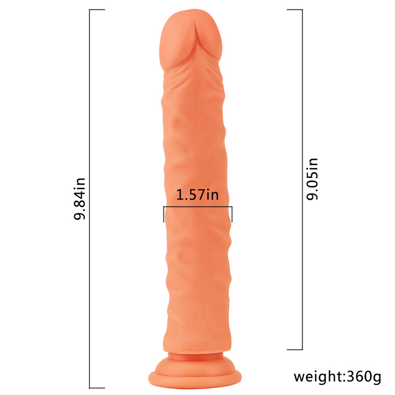 (image for) Lifelike Silicone 9.8"/25 cm Dildo - Optimus