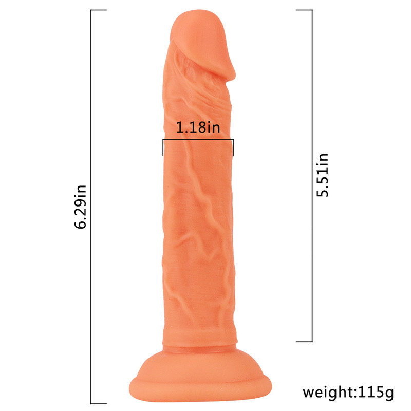(image for) Lifelike Silicone 6.3"/16 cm Dildo - Seven
