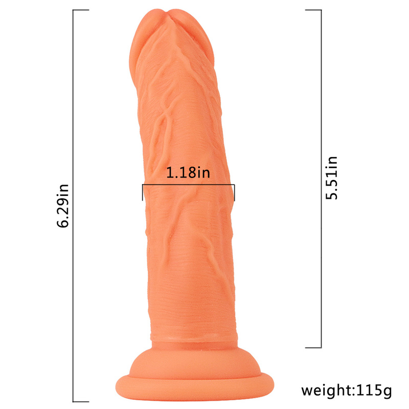 (image for) Lifelike Silicone 6.3"/16 cm Dildo - Student