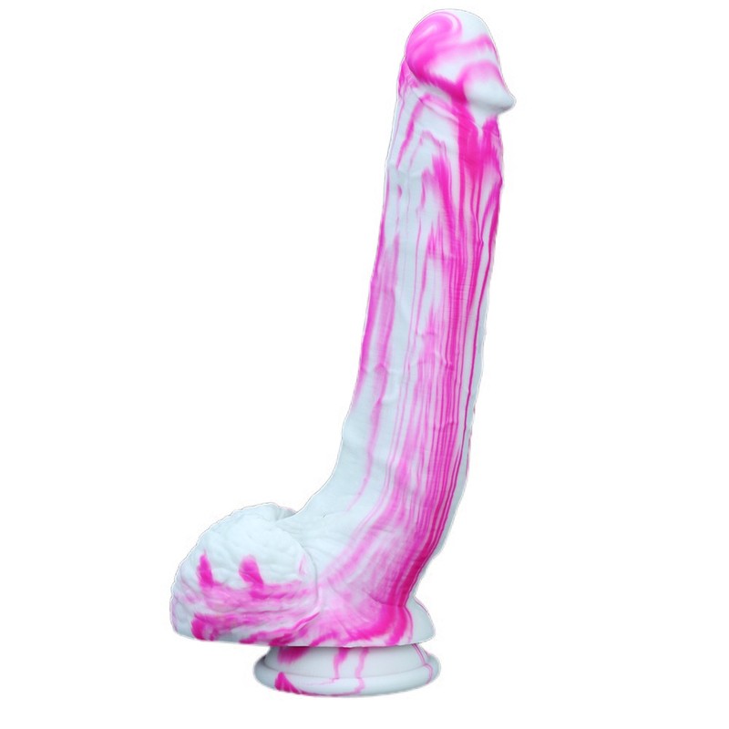 (image for) Double Color Mix Realistic Dildo - 10.6"