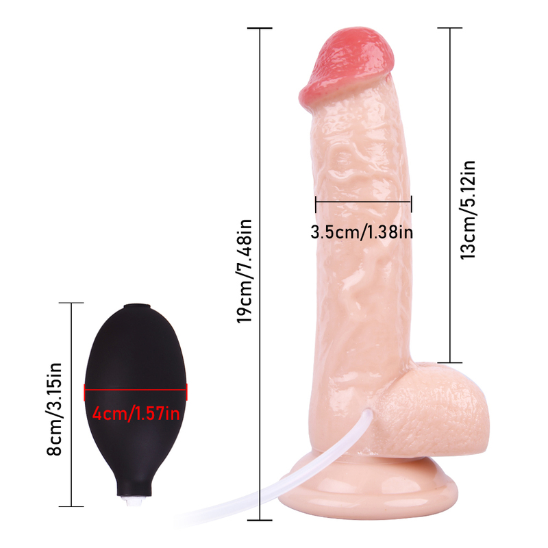 (image for) Lifelike Squirting Dildo - 7.4"/19 cm