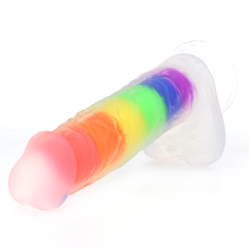 (image for) Double Layer Rainbow Dildo 7.4 inch