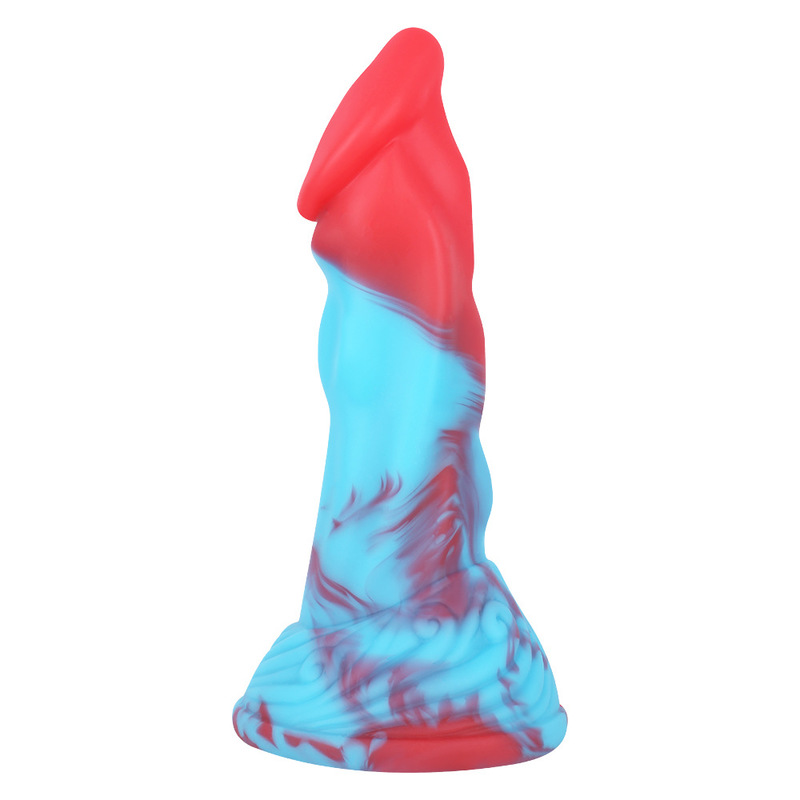 Blue And Red Realistic Dong - 22cm/8.6\"