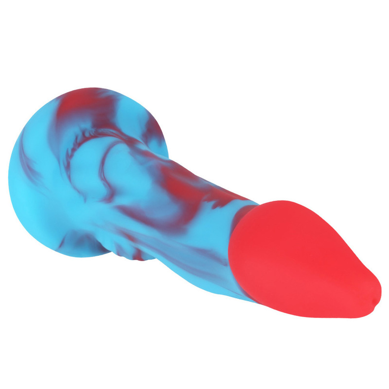 (image for) Blue And Red Realistic Dick - 22cm/8.6"