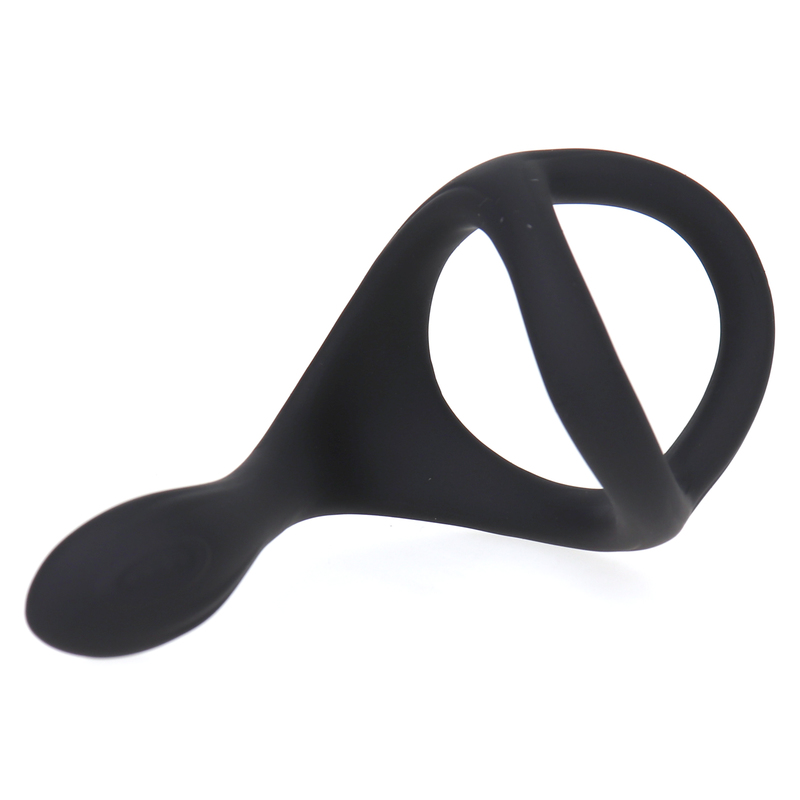 (image for) Silicone Triangle Penis Ring with Teasing Tail
