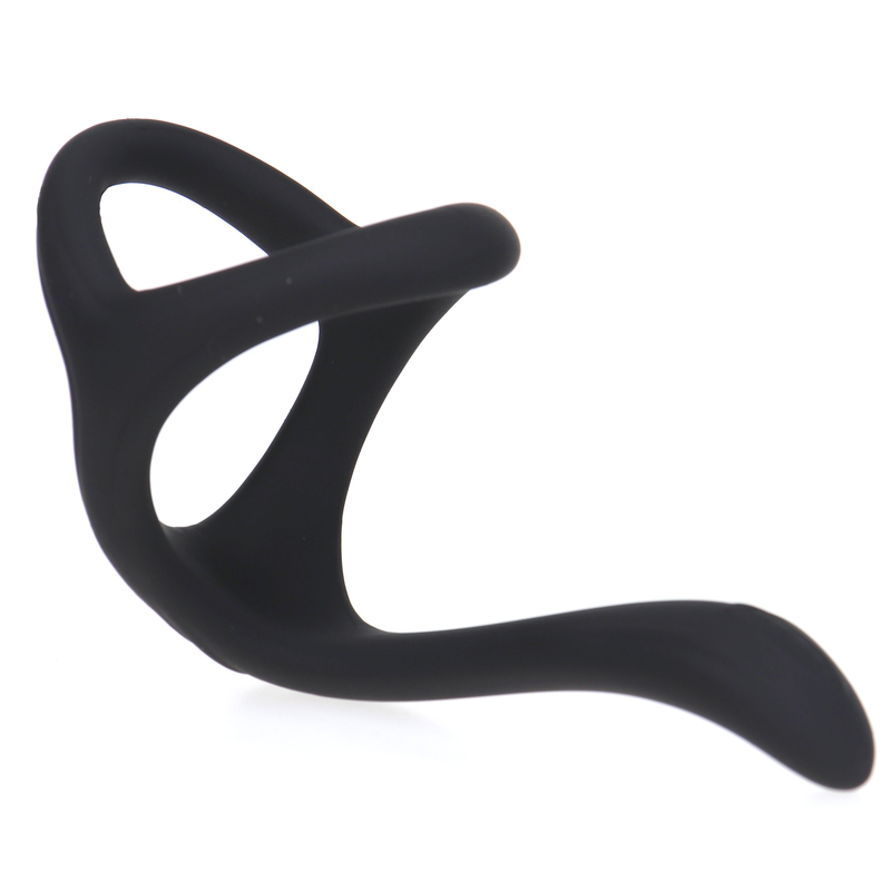 (image for) Silicone Triangle Penis Ring with Teasing Tail