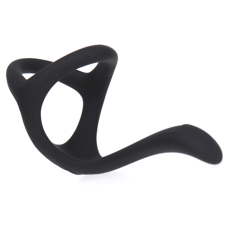 (image for) Silicone Triangle Penis Ring with Teasing Tail