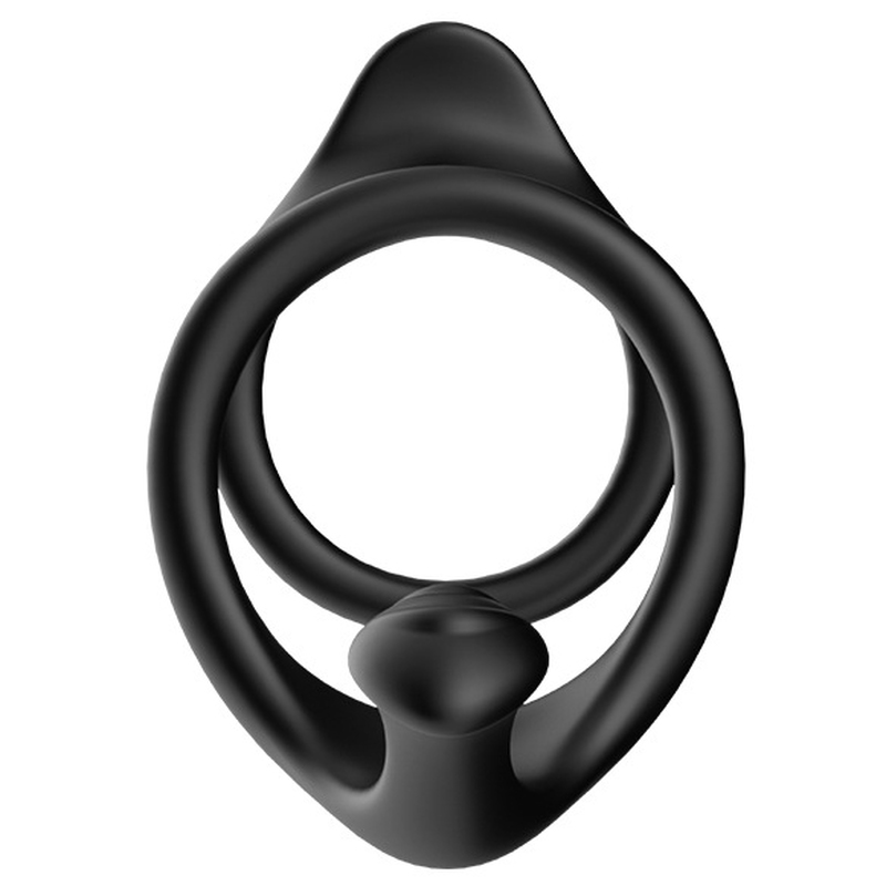 (image for) Silicone Triangle Penis Ring with Teasing Tail