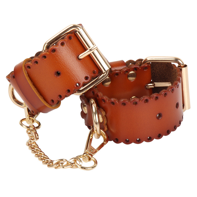 Real Leather Handcuffs
