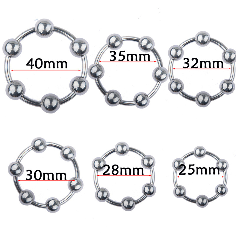(image for) Steel Cock Ring/Glans Ring With 6 Balls