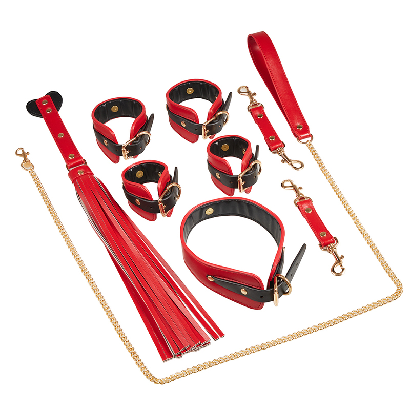(image for) Black & Red PU Bondage Kit