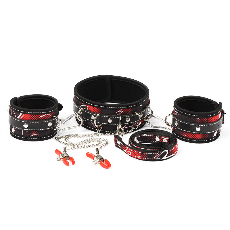 Collar & Cuffs With Nipple Clamp