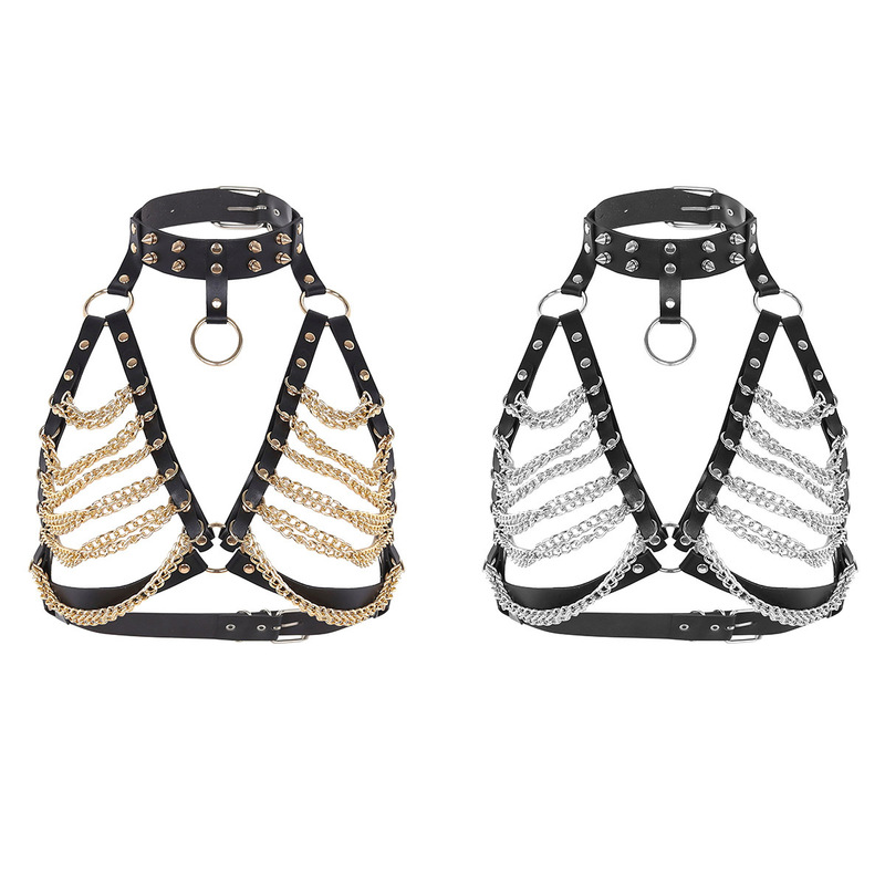 (image for) Women's Punk Harness Bra Goth Belt