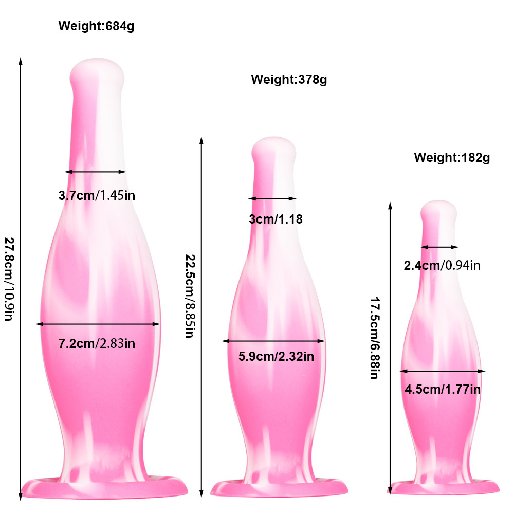 (image for) Bottle Soft Silicone Butt Plug - Colorful