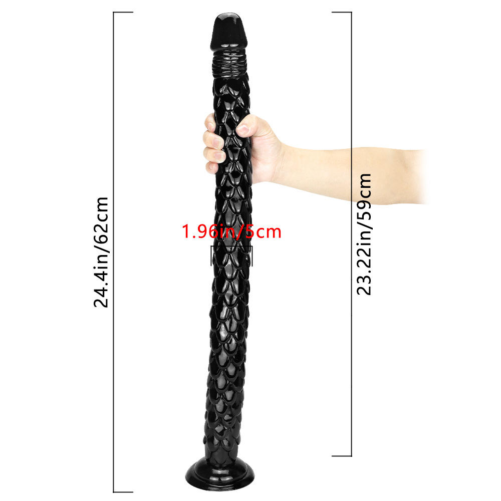 (image for) Scale Pattern 62 cm/24.4 inch PVC Dildo