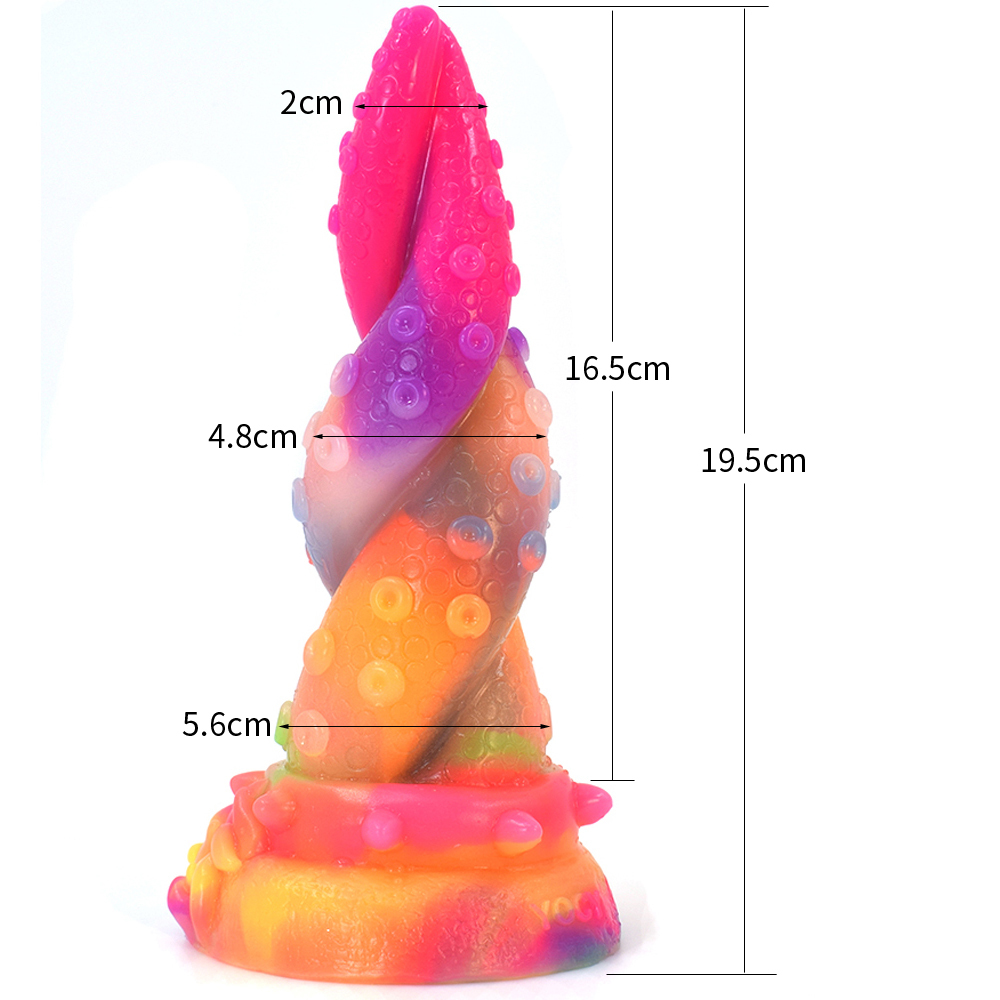 (image for) Luminous Silicone Butt Plug -Tentacle