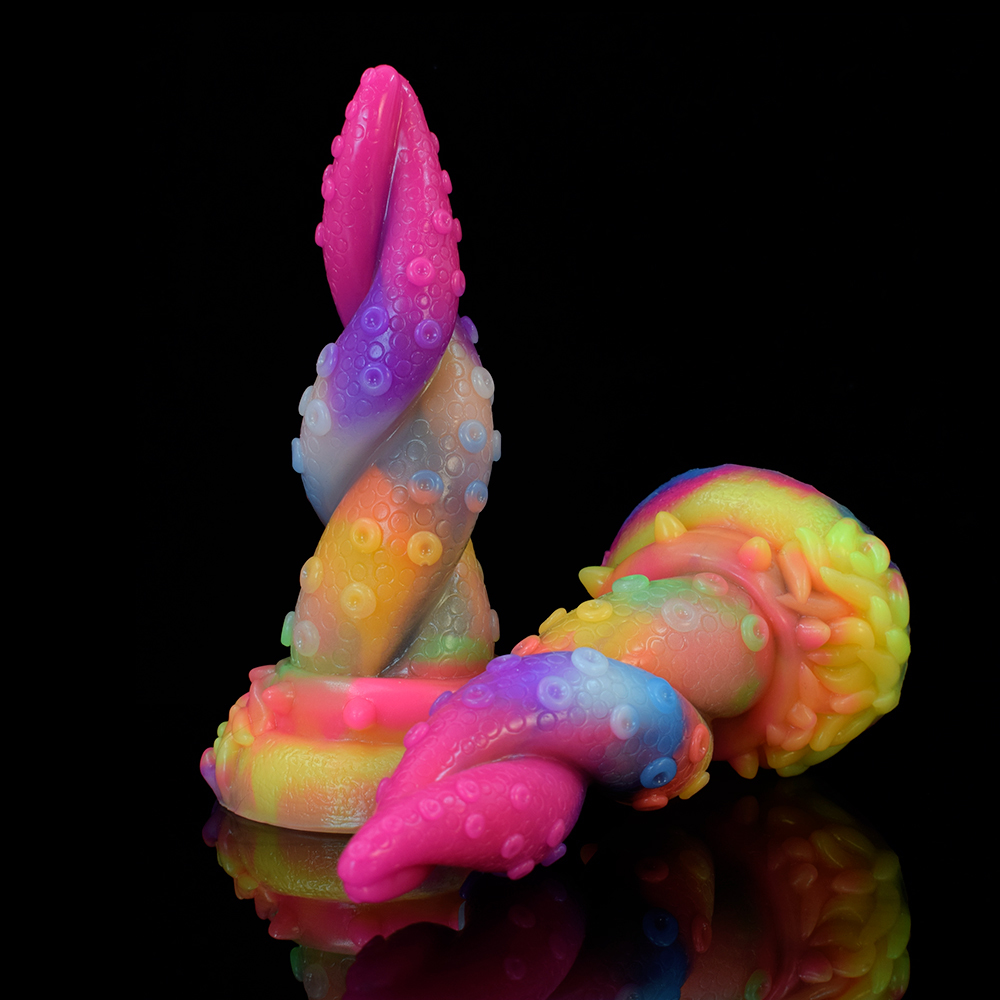 (image for) Luminous Silicone Butt Plug -Tentacle