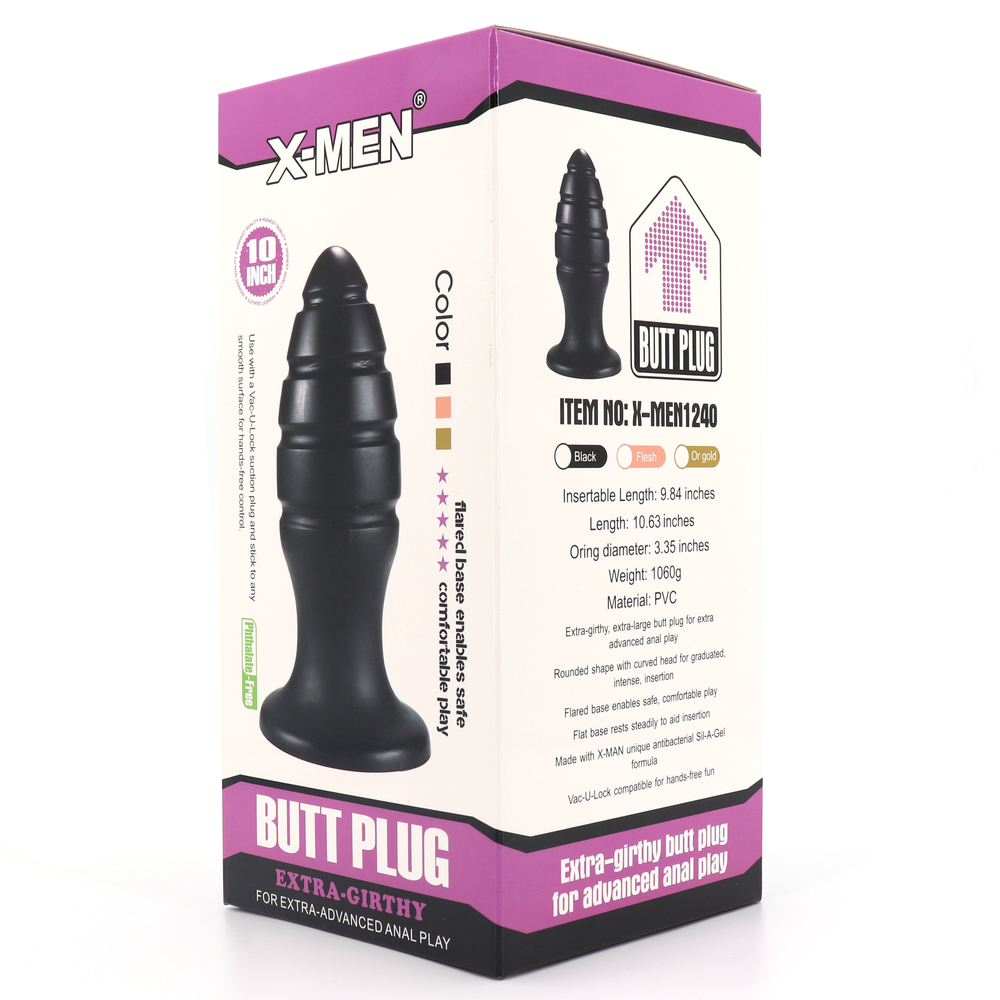 (image for) PVC Extra-girthy 9.4 inch Butt Plug