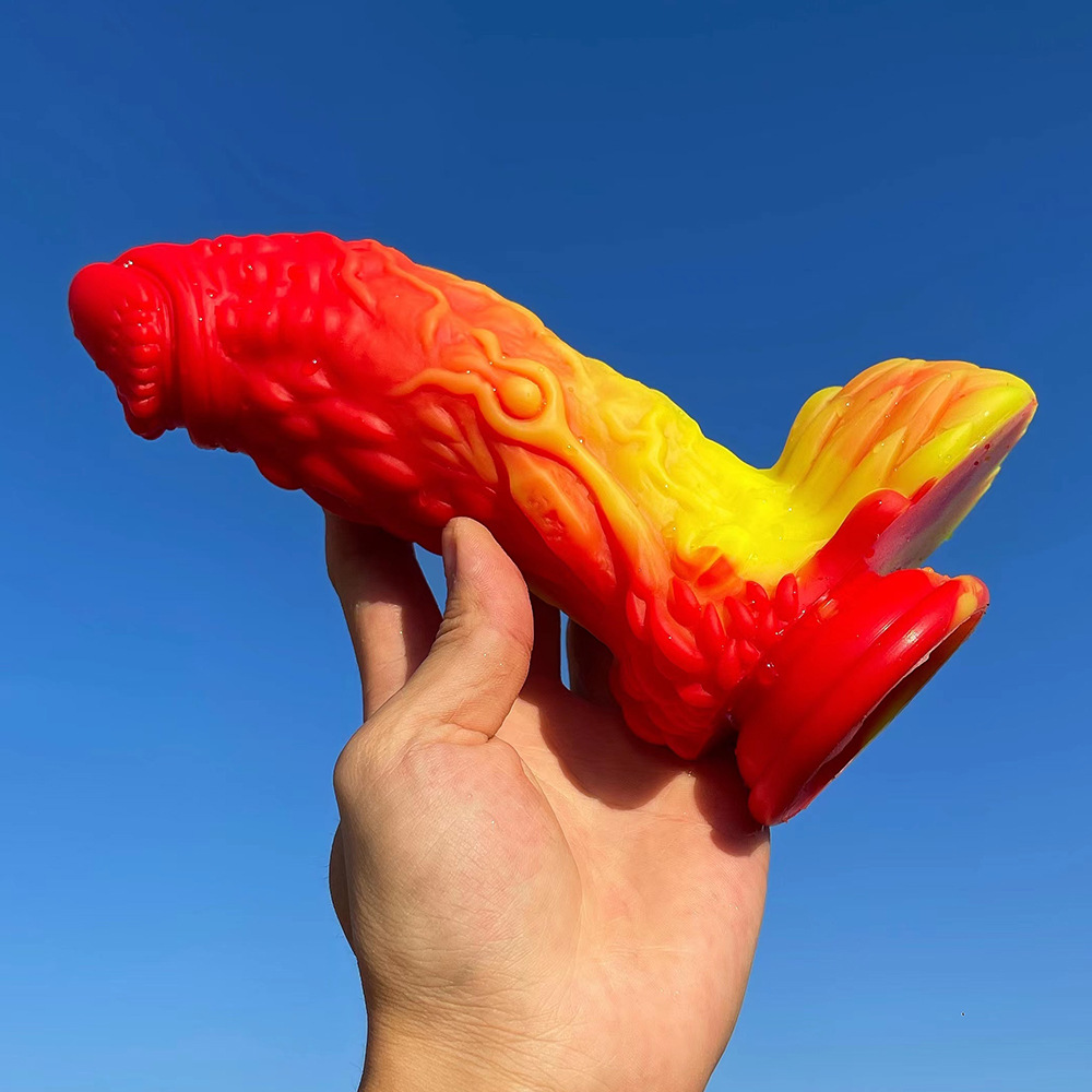 (image for) Pangolin Lifelike Silicone Dildo - Fire