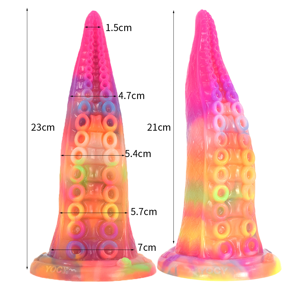 (image for) Luminous Silicone Dildo -Octopus