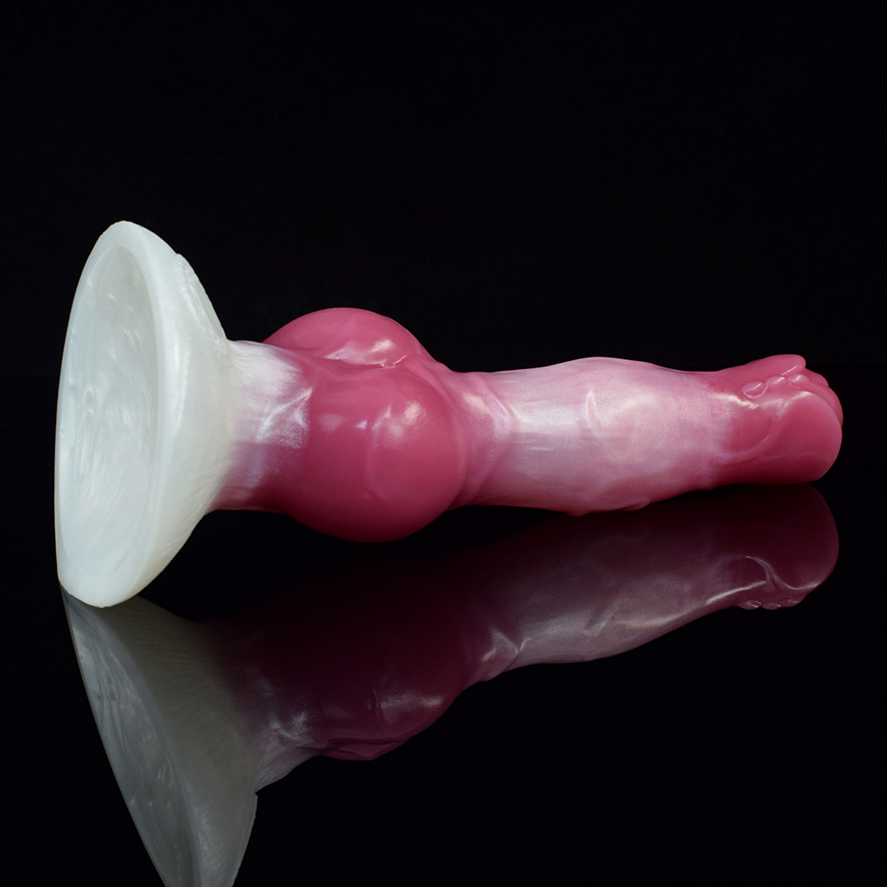 (image for) White Base Peach Silica Gel Dildo - 08