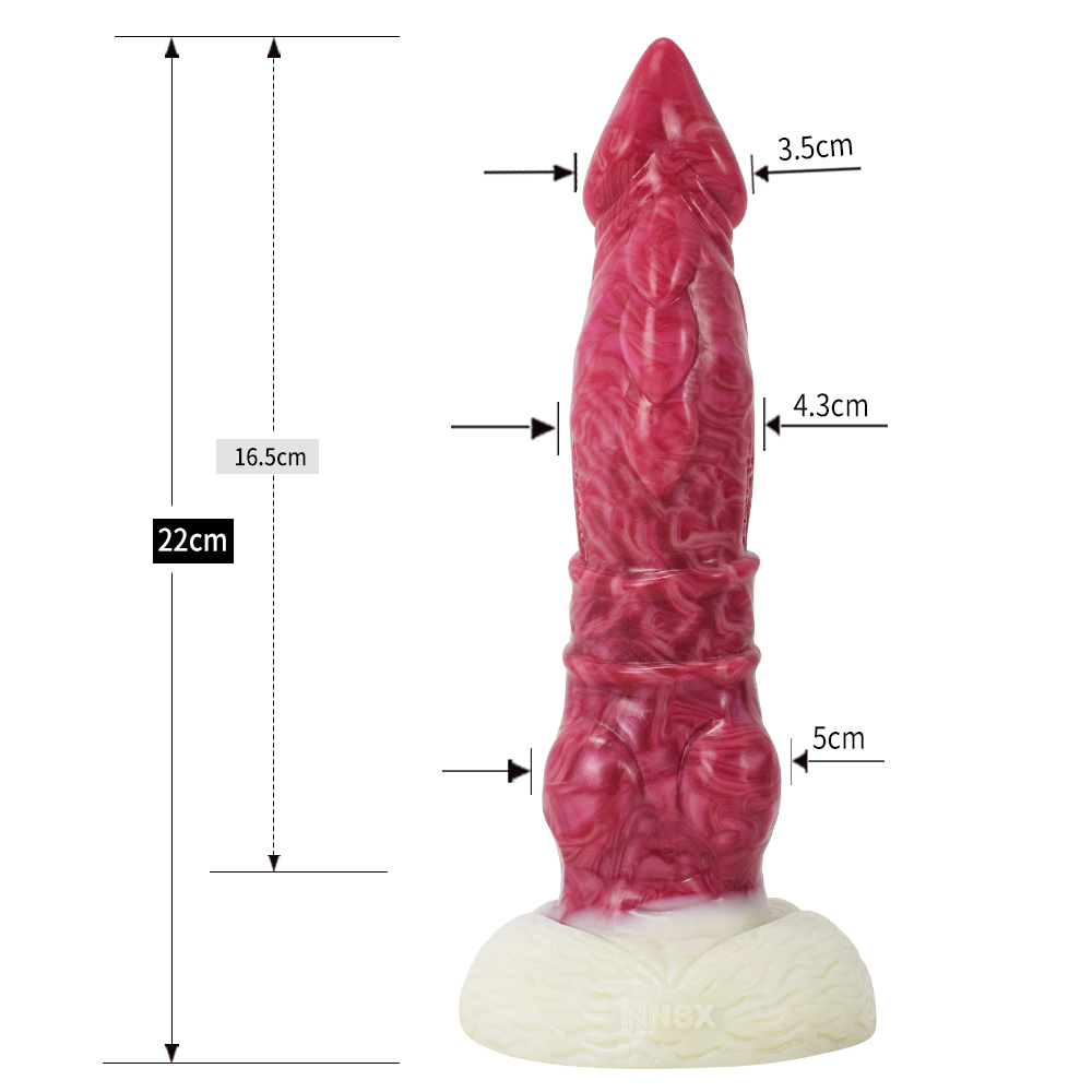 (image for) White Base Hellfire Silica Gel Dildo - 11