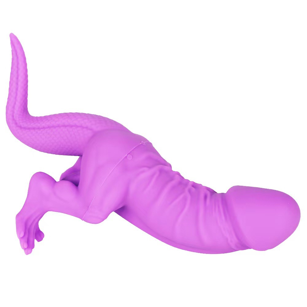 (image for) Dinosaur Silicone Dildo - Purple