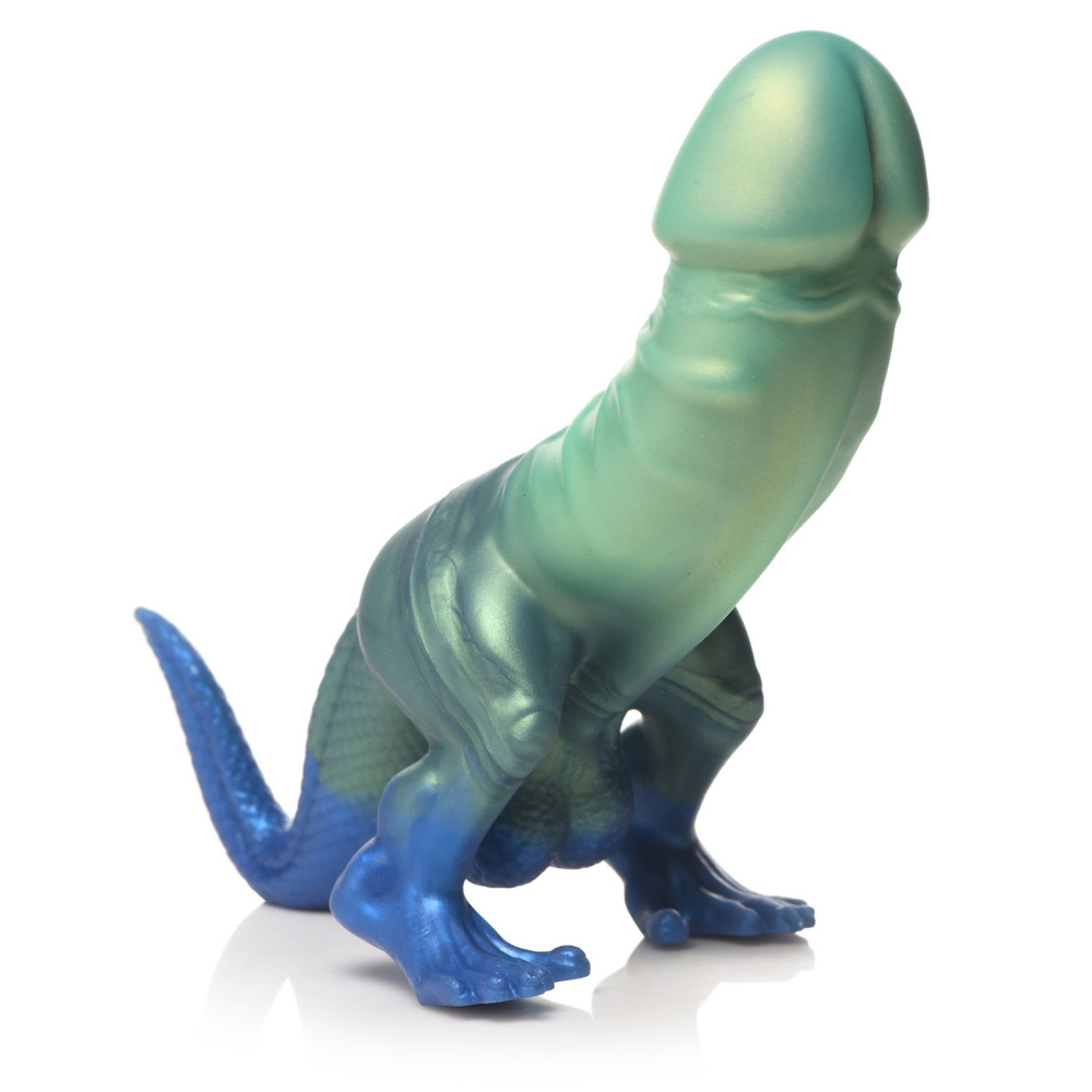 (image for) Dinosaur Silicone Dildo - Colorful