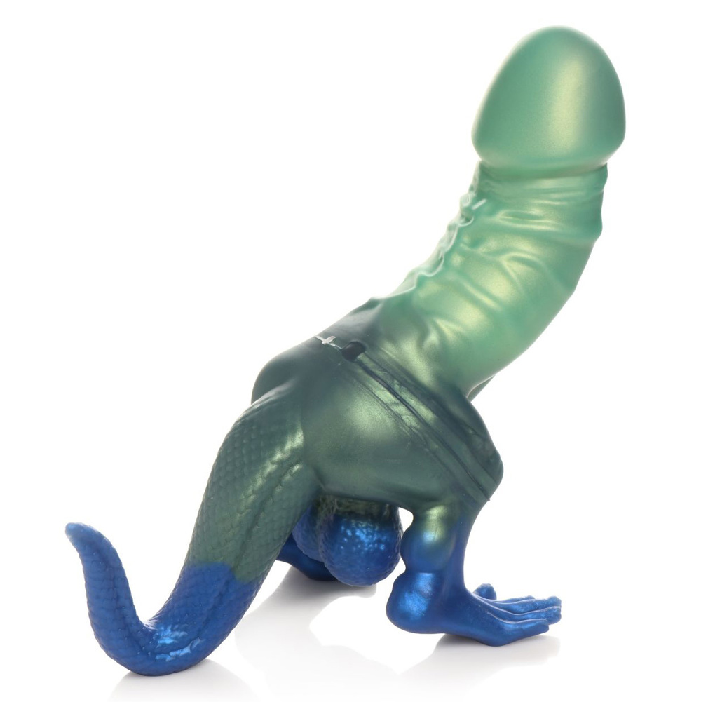 (image for) Dinosaur Silicone Dildo - Colorful