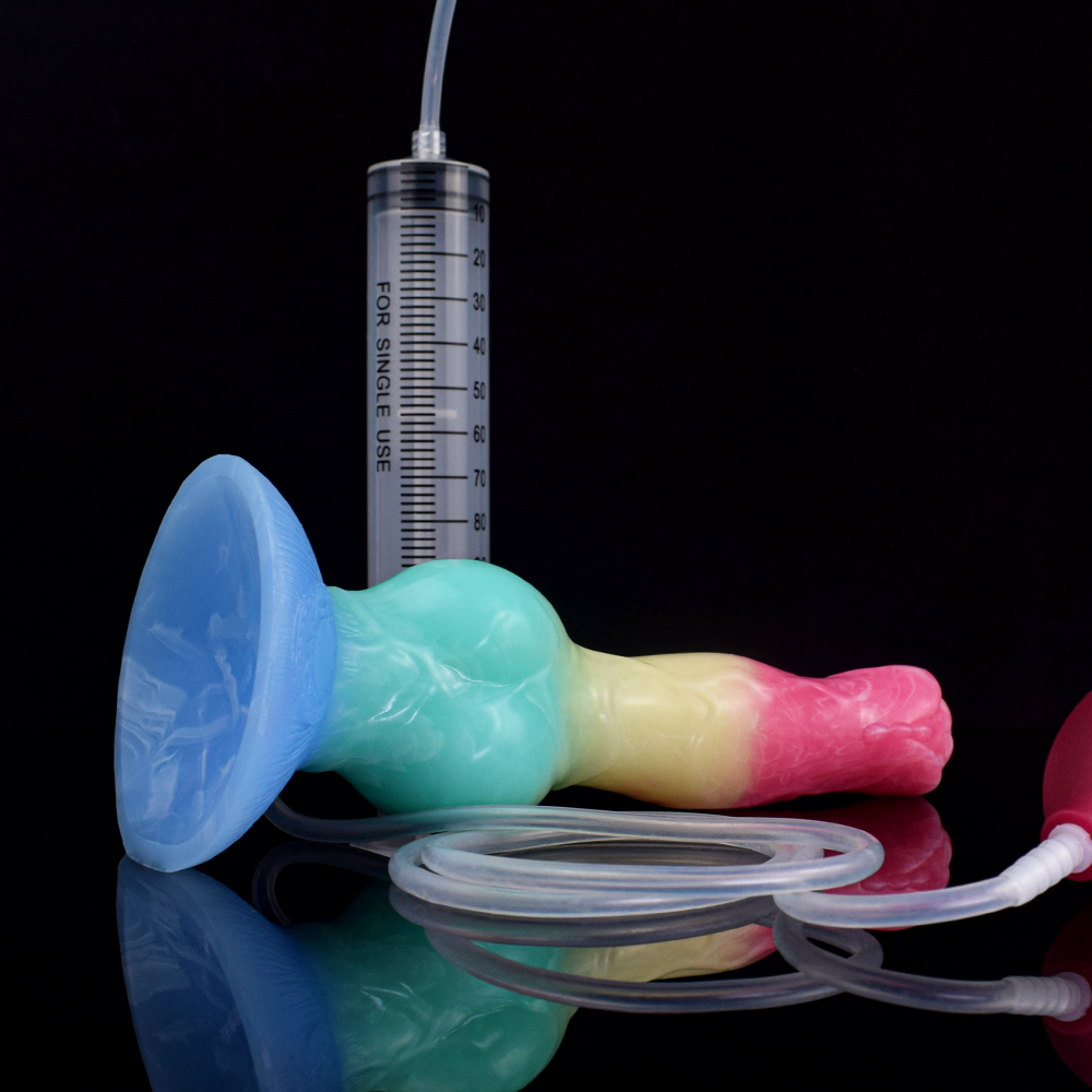 (image for) Wolf Cock Squirting Dong - Rainbow