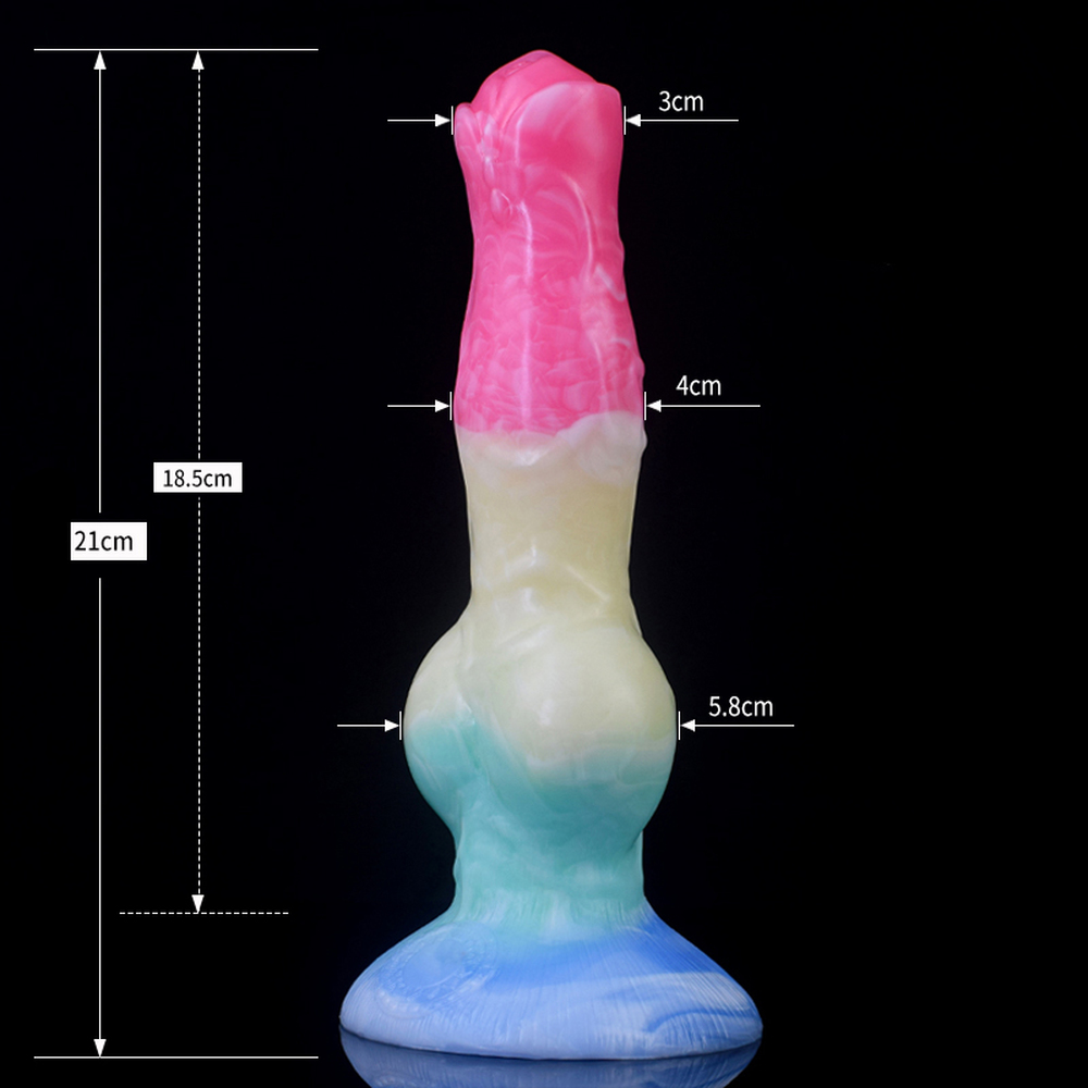 (image for) Wolf Cock Squirting Dong - Rainbow