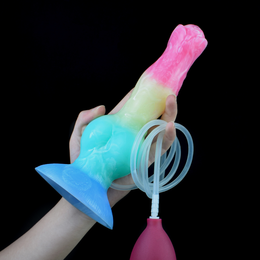 (image for) Wolf Cock Squirting Dong - Rainbow