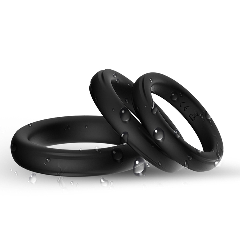 Triple Silicone Cock Ring Set