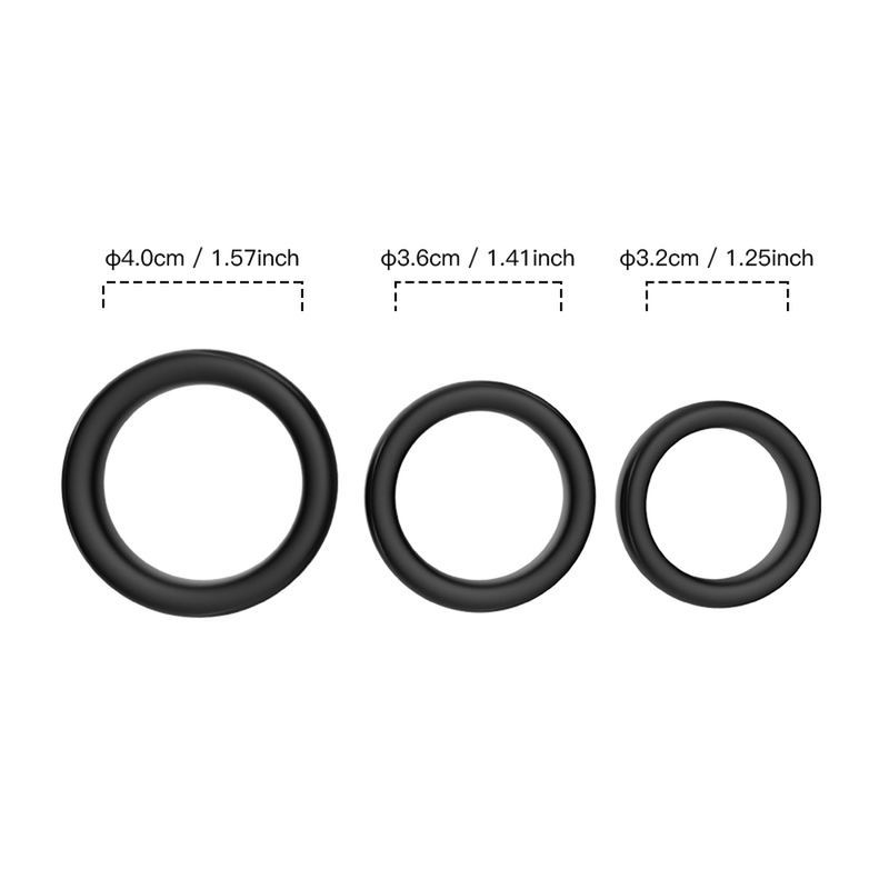 (image for) Triple Silicone Cock Ring Set
