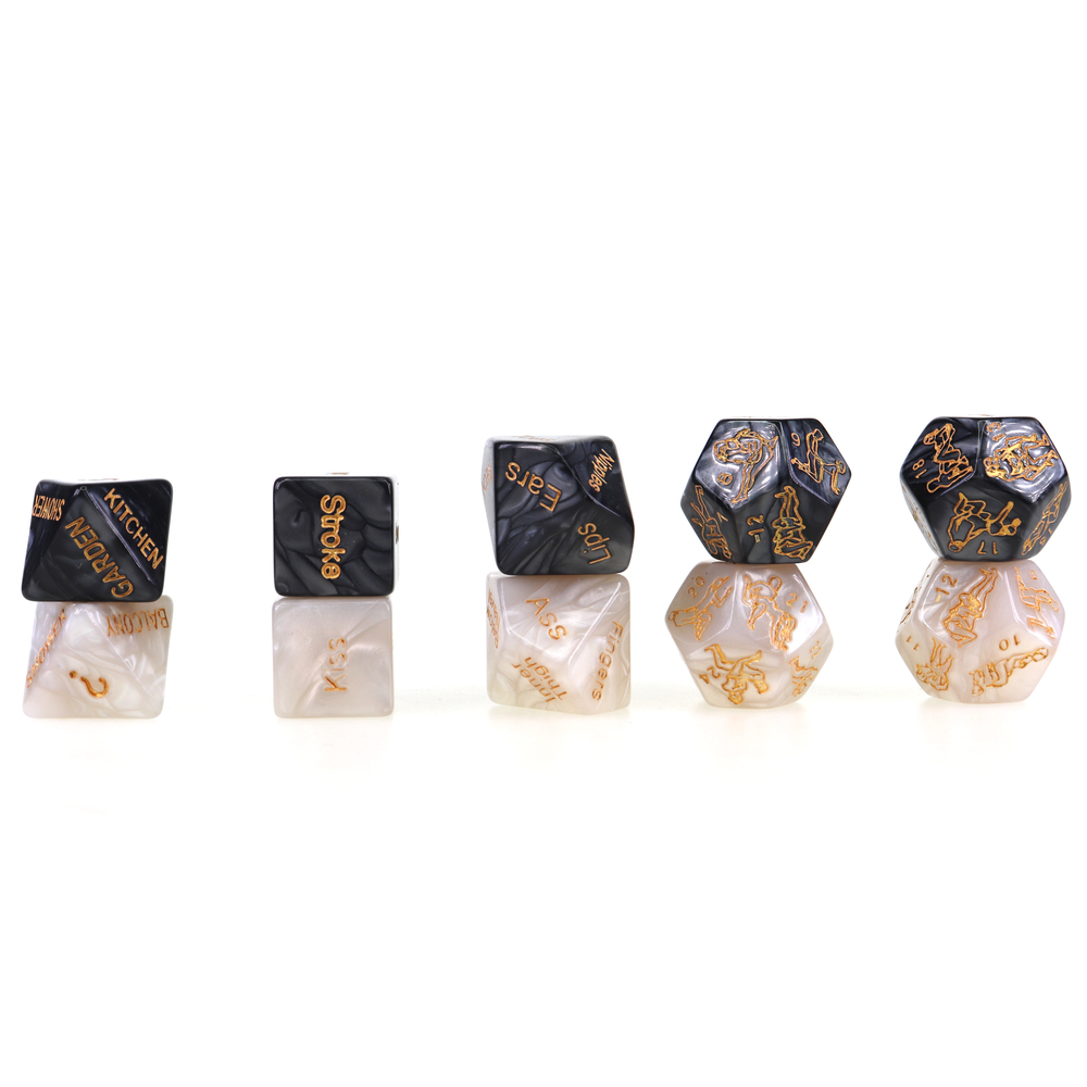 (image for) 5 PCS Fun Acrylic Dice Love Dice
