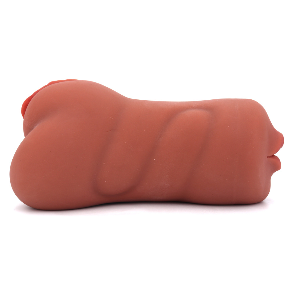 (image for) Double Hole Mouth & Pussy Stroker - Brown