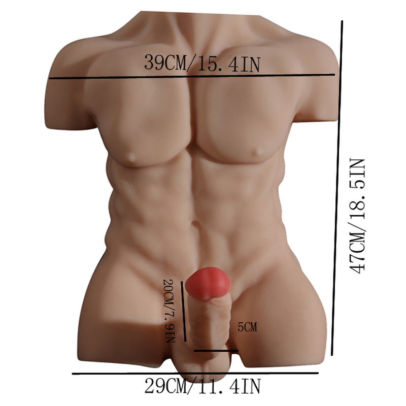 (image for) Half Body Man Torso With 7″ Dildo