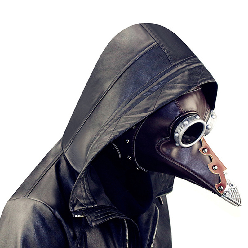 (image for) Plague Bird Doctor Mask Brown PU Leather Bird Beak Masks